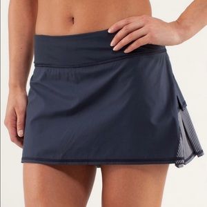 Navy and silver lululemon tennis skirt